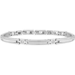 Bracciale uomo  Sector Energy in acciaio e cristalli bianchi SAFT28