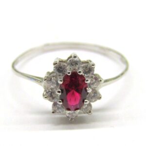 Anello donna in oro bianco 18kt e zirconi