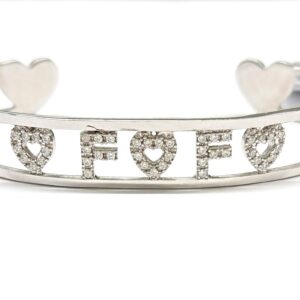 Bracciale rigido in argento donna F&F