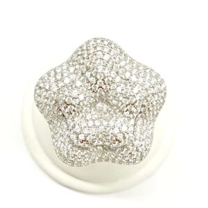 Anello Trova Gioielli in argento fiore con zirconi