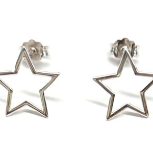 Orecchini in oro bianco stelle