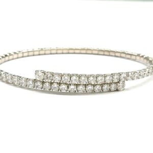 Bracciale in argento tennis elastico