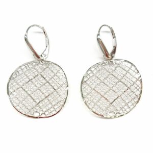 Orecchini in oro bianco rotondi