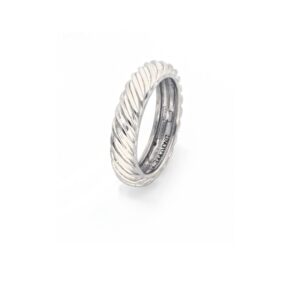 Anello Unoaerre Vortice in argento bianco