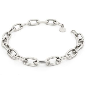 Collana Unoaerre con catena forzatina bianca