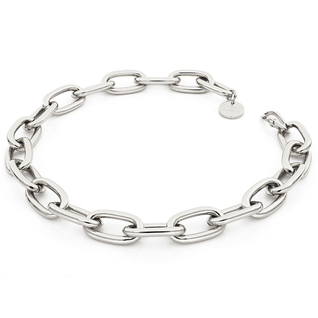 Collana Unoaerre con catena forzatina bianca