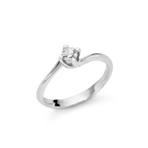 Anello Miluna Solitario oro bianco 750 con diamante LID5180-026G7