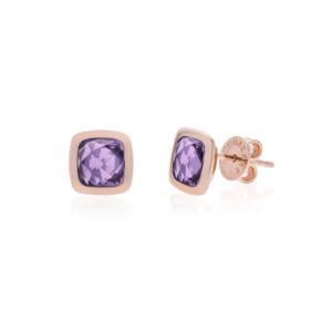 Orecchini Unoaerre in argento e ametista 6163