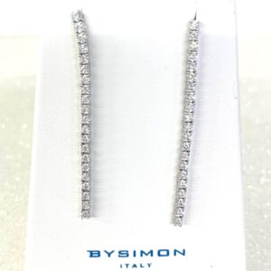 Orecchini tennis in argento pendenti
