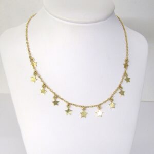 Collana in oro giallo con stelline