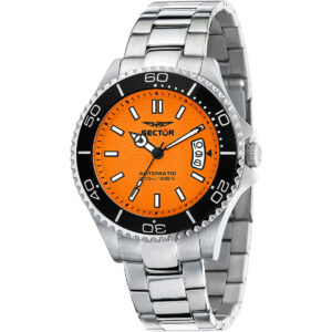 Orologio Sector 230 Automatico Silver Arancione R3223161012