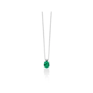 Collana Miluna donna con smeraldo - CLD4273