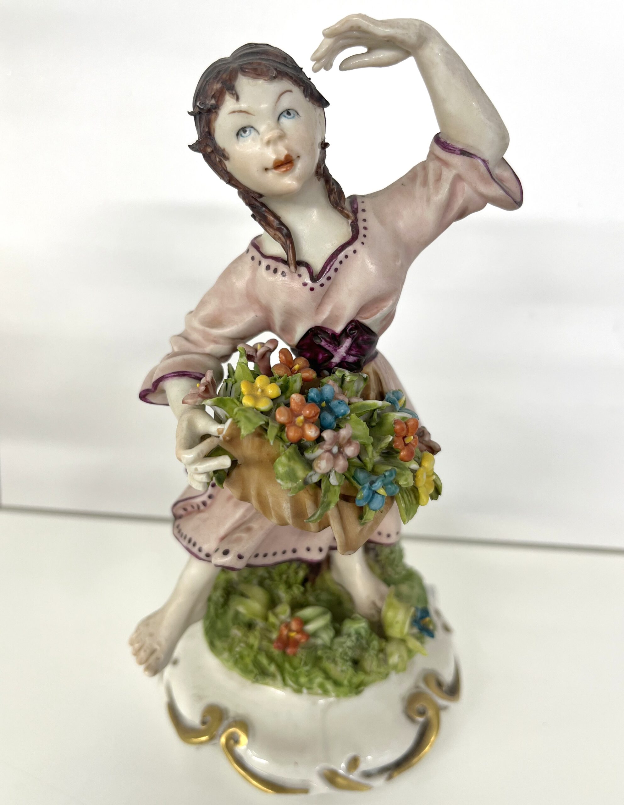 Statuetta Vintage ragazza ceramica Bertolotti Italy