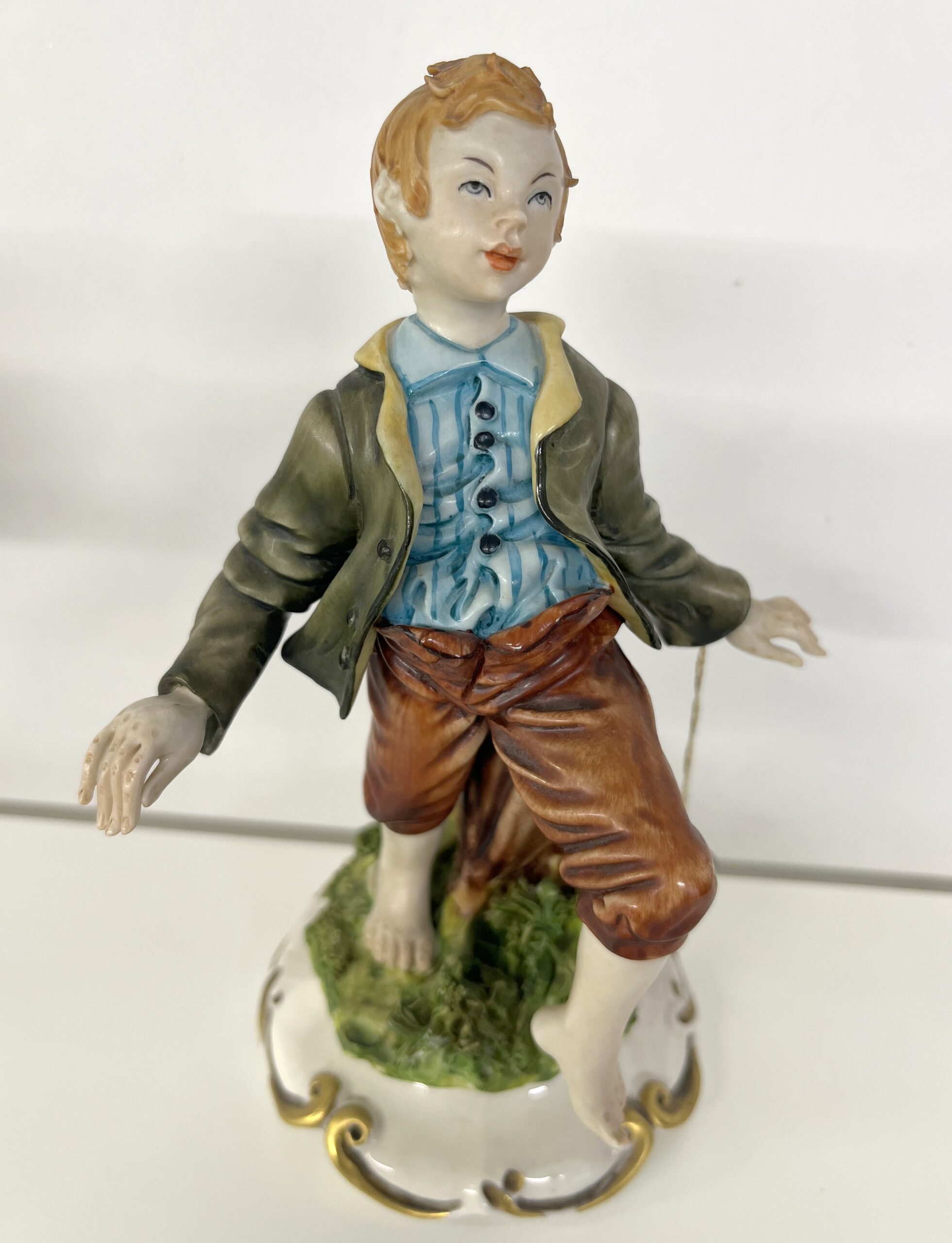 Statuetta Vintage ragazzo in ceramica Bertolotti Italy