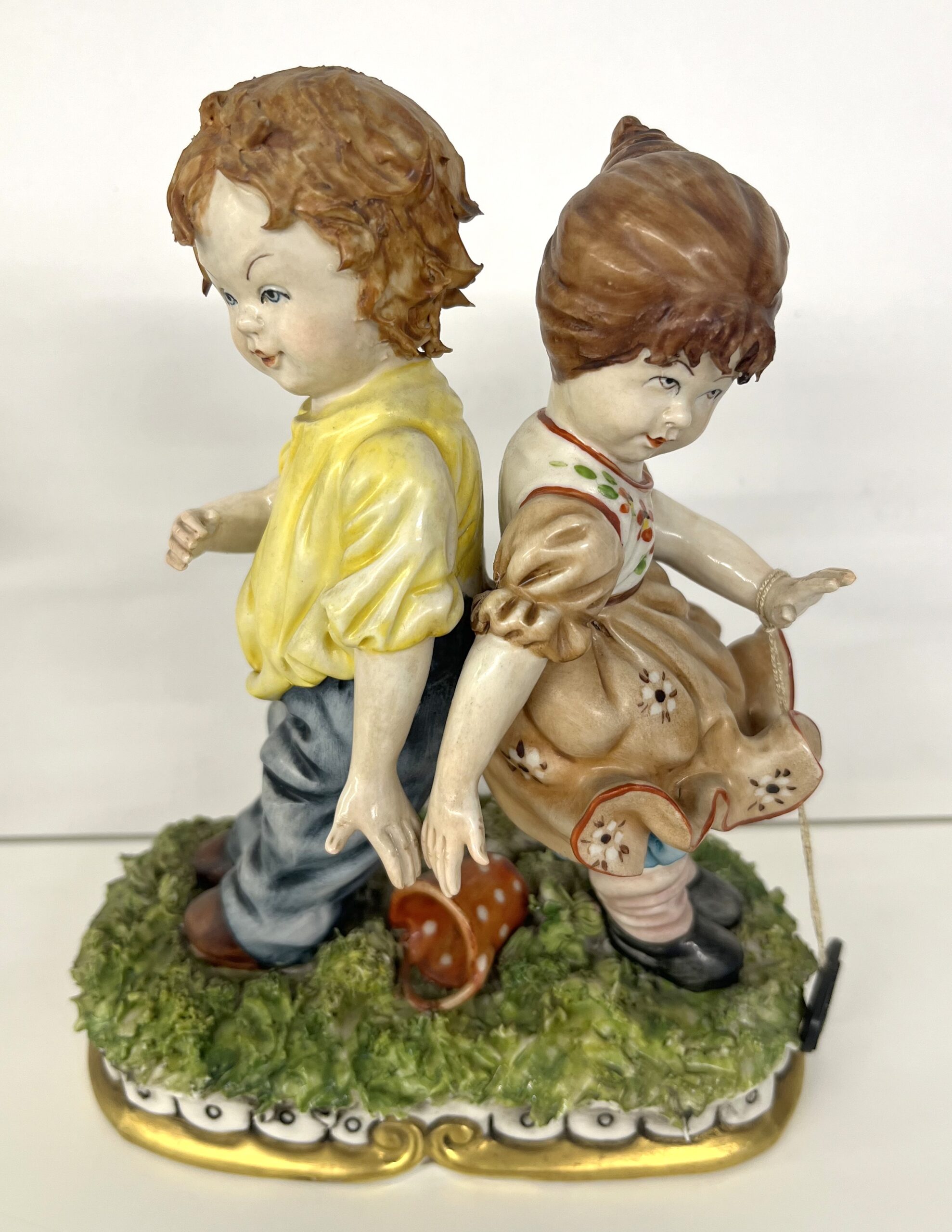 Statuetta in ceramica vintage bambini Bertolotti Italy